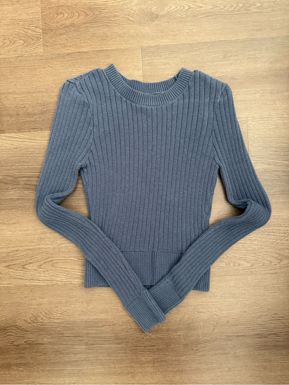 Hollister Ribbed Crewneck Women's Sweater - Slate Blue